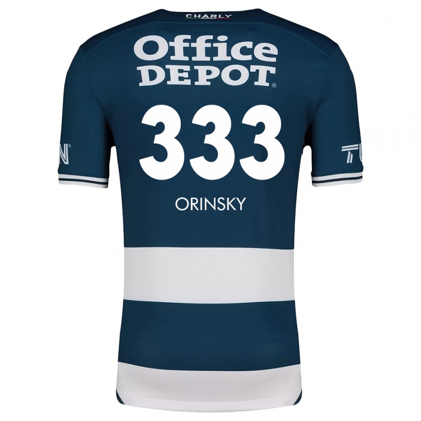 Donna Maglia Edson Orinsky #333 Blu Bianco Kit Gara Home 2024/25 Maglietta