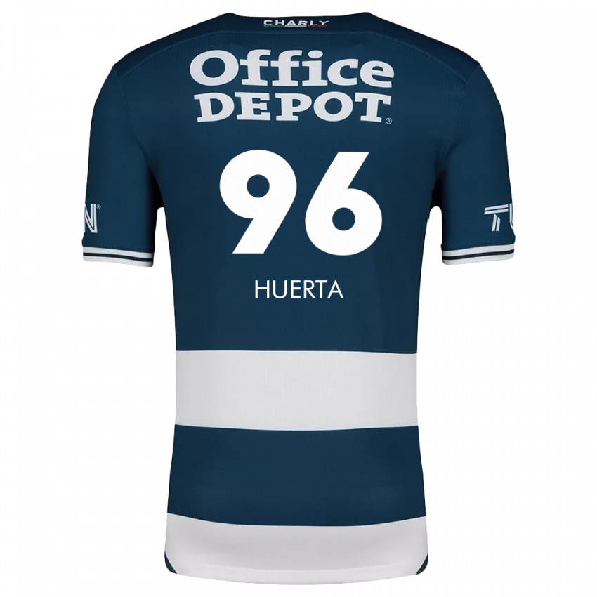 Donna Maglia Edwin Huerta #96 Blu Bianco Kit Gara Home 2024/25 Maglietta