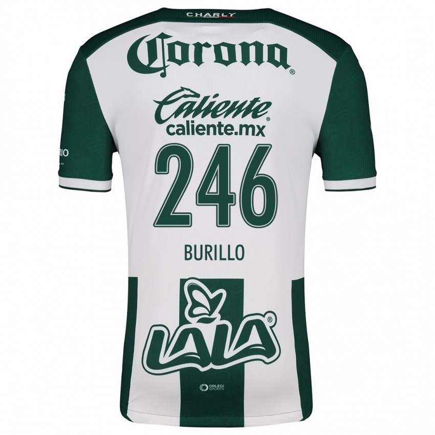 Donna Maglia Juan Burillo #246 Verde Bianco Kit Gara Home 2024/25 Maglietta