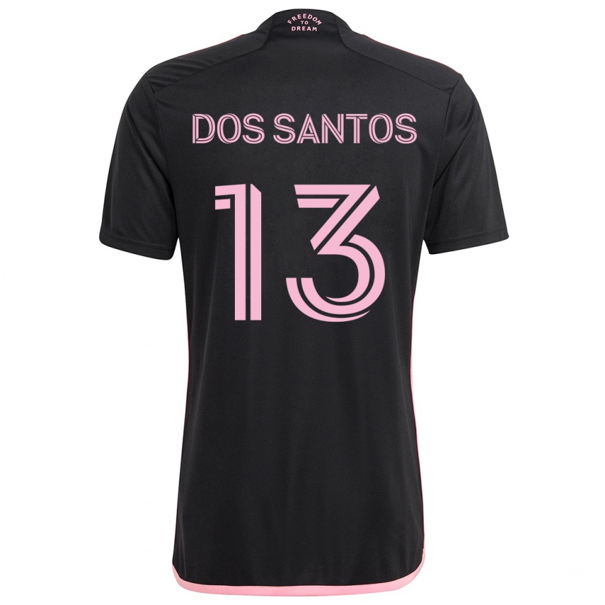 Donna Maglia Cj Dos Santos #13 Nero Kit Gara Away 2024/25 Maglietta