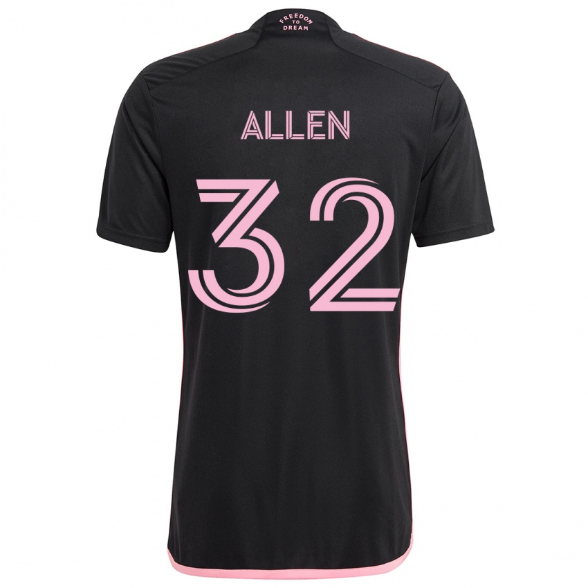 Donna Maglia Noah Allen #32 Nero Kit Gara Away 2024/25 Maglietta