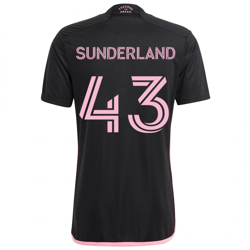 Donna Maglia Lawson Sunderland #43 Nero Kit Gara Away 2024/25 Maglietta