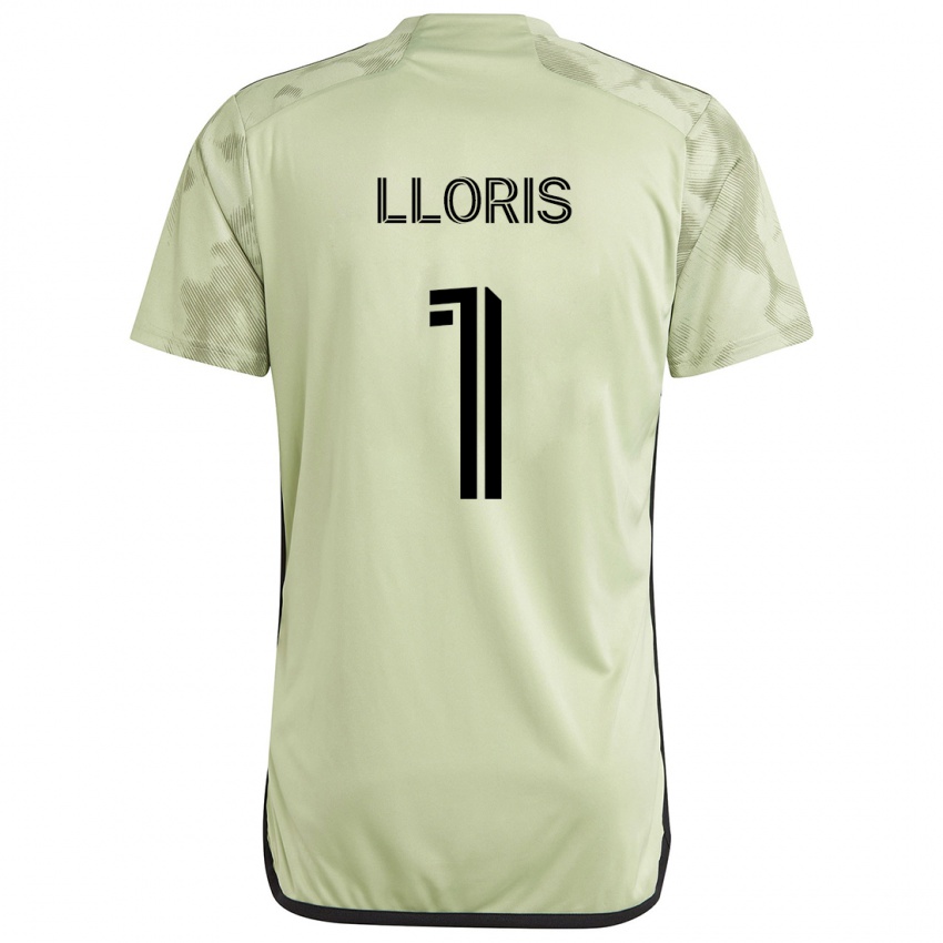 Donna Maglia Hugo Lloris #1 Verde Chiaro Kit Gara Away 2024/25 Maglietta