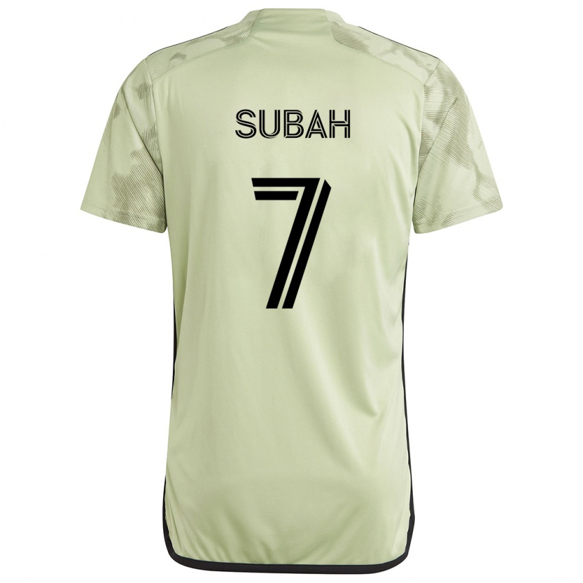 Donna Maglia Yekeson Subah #7 Verde Chiaro Kit Gara Away 2024/25 Maglietta