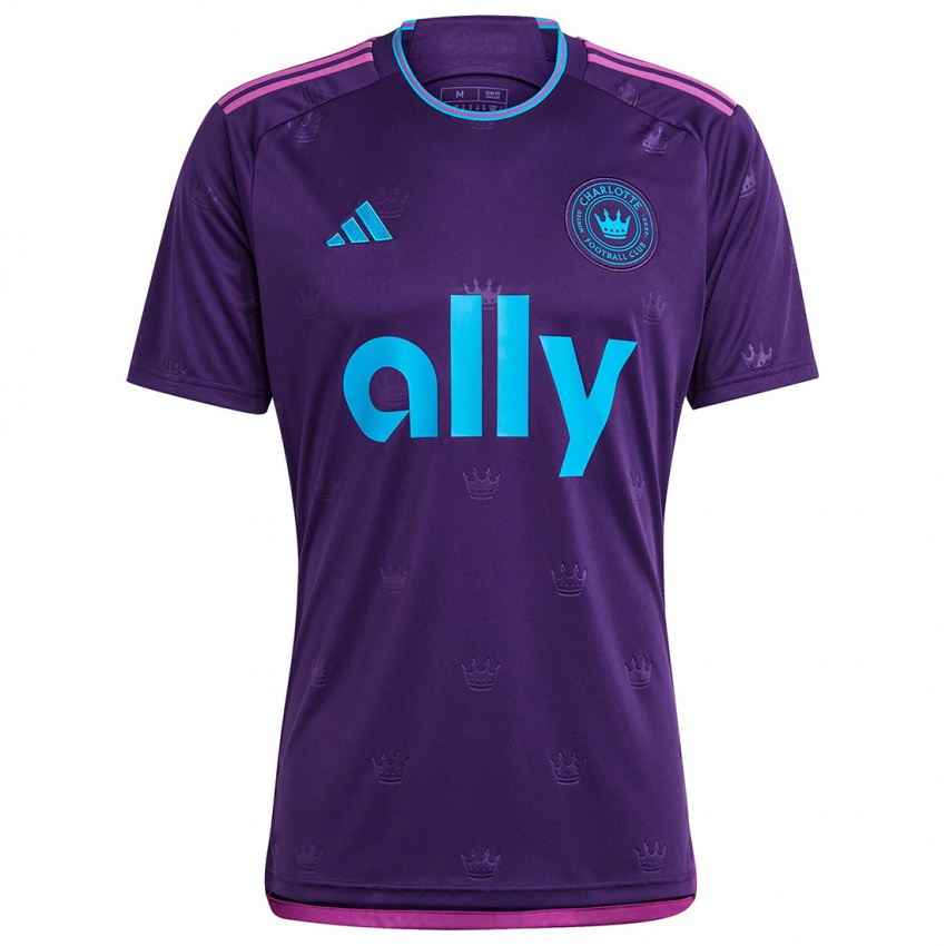 Donna Maglia Guzmán Corujo #4 Viola Blu Kit Gara Away 2024/25 Maglietta