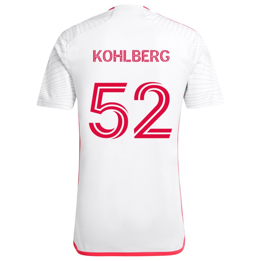 Donna Maglia Andrew Kohlberg #52 Bianco Rosso Kit Gara Away 2024/25 Maglietta