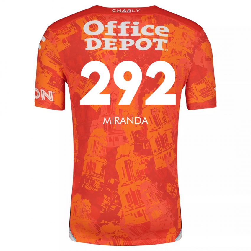 Donna Maglia Herbey Miranda #292 Arancione Bianco Kit Gara Away 2024/25 Maglietta