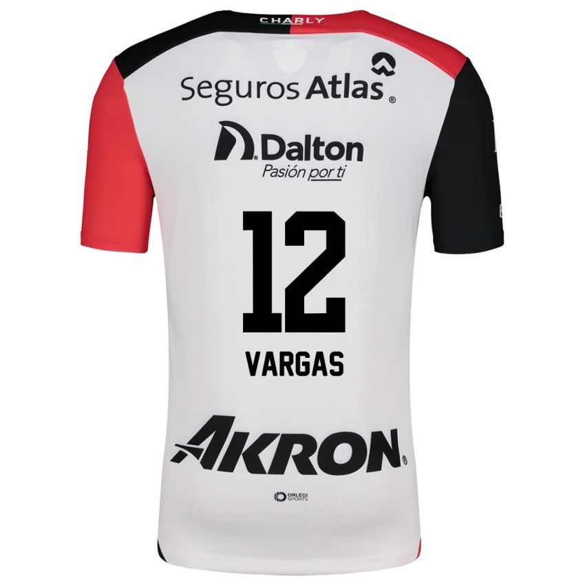 Donna Maglia Camilo Vargas #12 Bianco Rosso Nero Kit Gara Away 2024/25 Maglietta