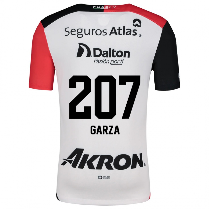 Donna Maglia Rodolfo Garza #207 Bianco Rosso Nero Kit Gara Away 2024/25 Maglietta