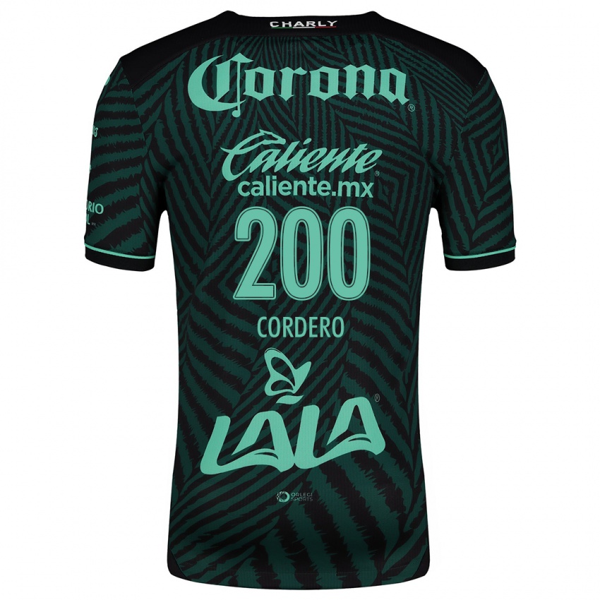 Donna Maglia Mario Cordero #200 Nero Verde Kit Gara Away 2024/25 Maglietta