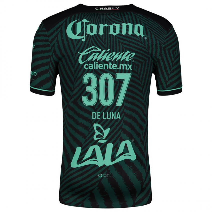 Donna Maglia Eduardo De Luna #307 Nero Verde Kit Gara Away 2024/25 Maglietta