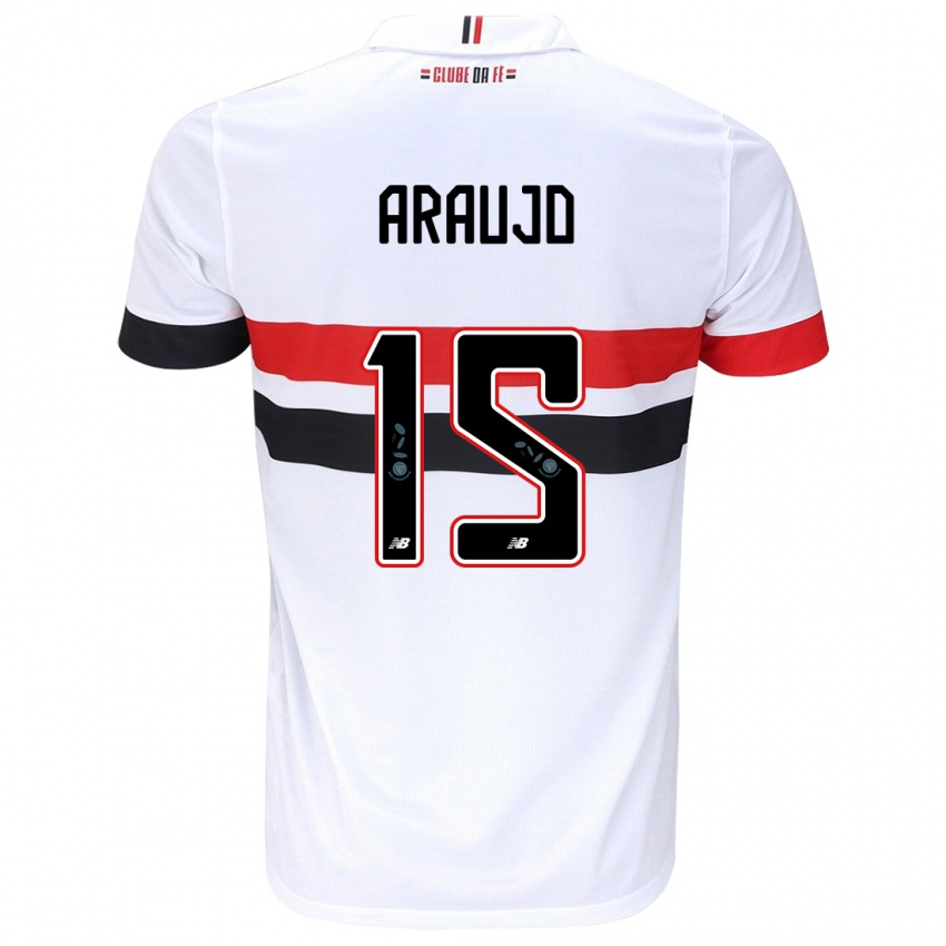 Bambino Maglia Michel Araújo #15 Bianco Rosso Nero Kit Gara Home 2024/25 Maglietta