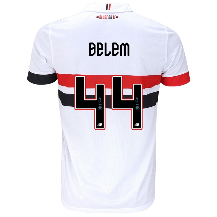 Bambino Maglia Matheus Belém #44 Bianco Rosso Nero Kit Gara Home 2024/25 Maglietta