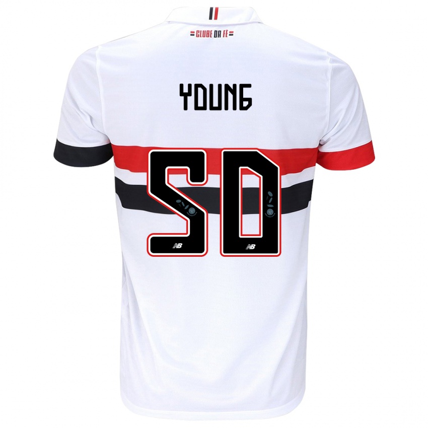 Bambino Maglia Young #50 Bianco Rosso Nero Kit Gara Home 2024/25 Maglietta