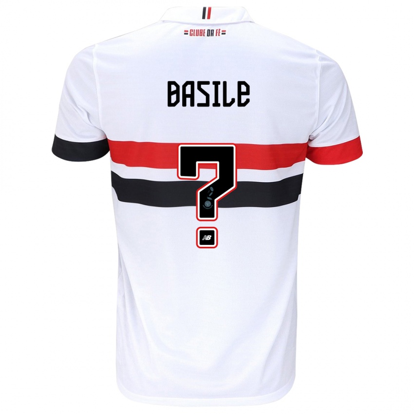 Bambino Maglia Basile #0 Bianco Rosso Nero Kit Gara Home 2024/25 Maglietta