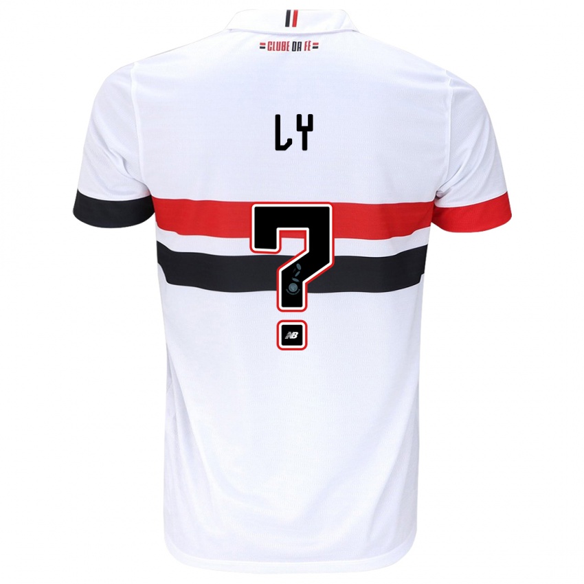 Bambino Maglia Iba Ly #0 Bianco Rosso Nero Kit Gara Home 2024/25 Maglietta