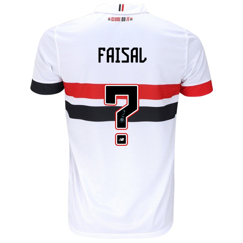 Bambino Maglia King Faisal #0 Bianco Rosso Nero Kit Gara Home 2024/25 Maglietta