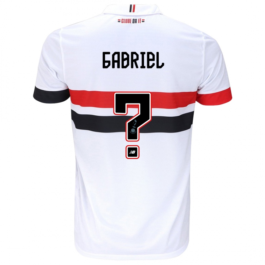 Bambino Maglia Gabriel Bruno #0 Bianco Rosso Nero Kit Gara Home 2024/25 Maglietta