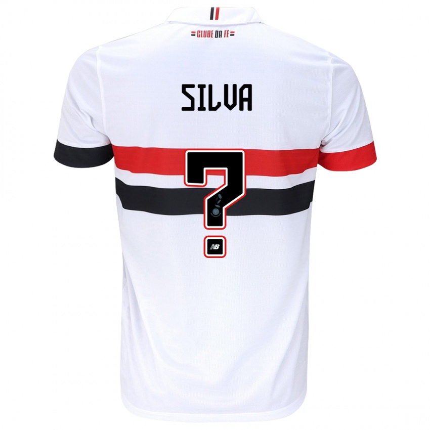 Bambino Maglia Mateus Silva #0 Bianco Rosso Nero Kit Gara Home 2024/25 Maglietta