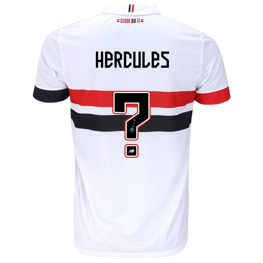 Bambino Maglia Hercules #0 Bianco Rosso Nero Kit Gara Home 2024/25 Maglietta