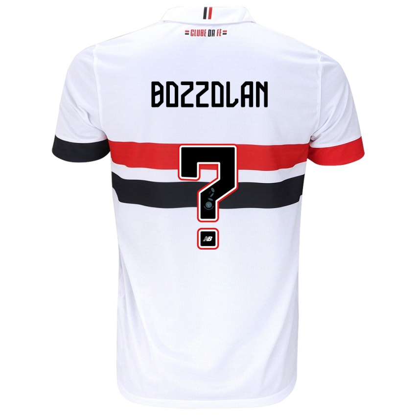 Bambino Maglia Gabriel Bozzolan #0 Bianco Rosso Nero Kit Gara Home 2024/25 Maglietta