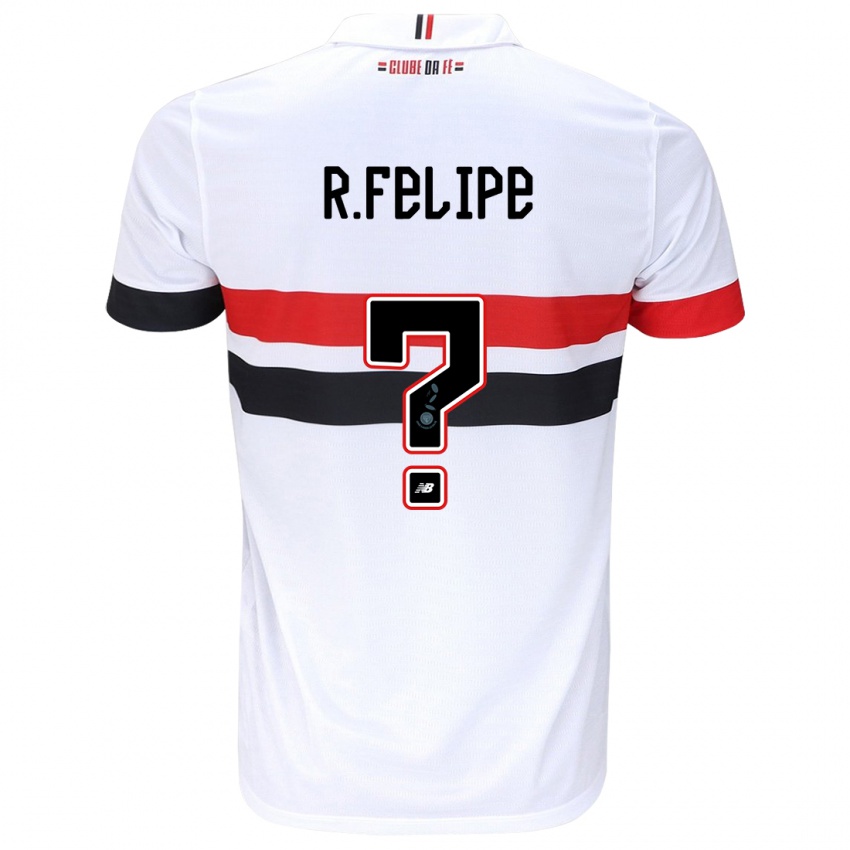 Bambino Maglia Ryan Felipe #0 Bianco Rosso Nero Kit Gara Home 2024/25 Maglietta