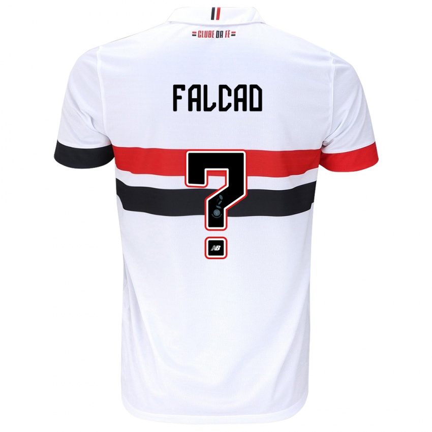 Bambino Maglia Gabriel Falcão #0 Bianco Rosso Nero Kit Gara Home 2024/25 Maglietta