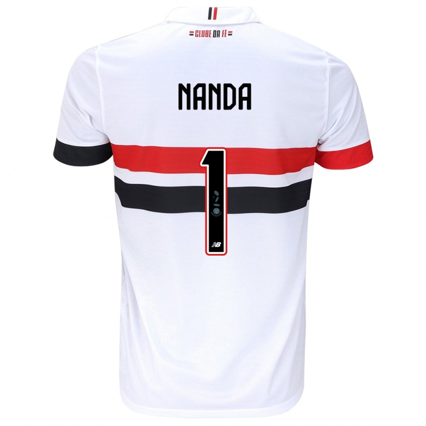 Bambino Maglia Nanda #1 Bianco Rosso Nero Kit Gara Home 2024/25 Maglietta