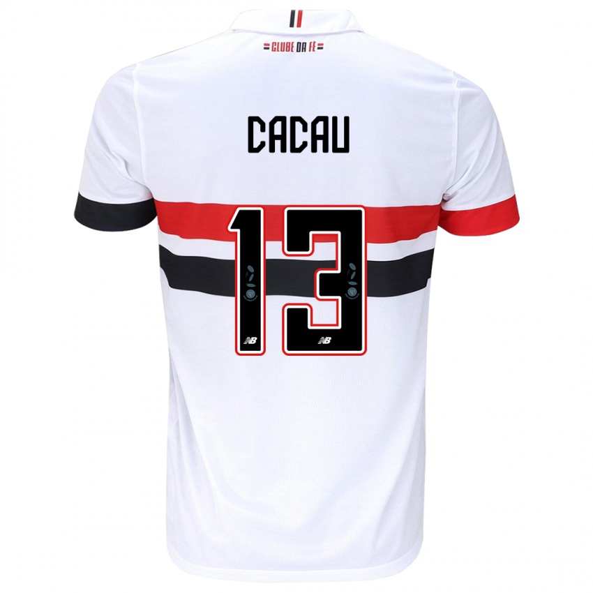 Bambino Maglia Cacau #13 Bianco Rosso Nero Kit Gara Home 2024/25 Maglietta