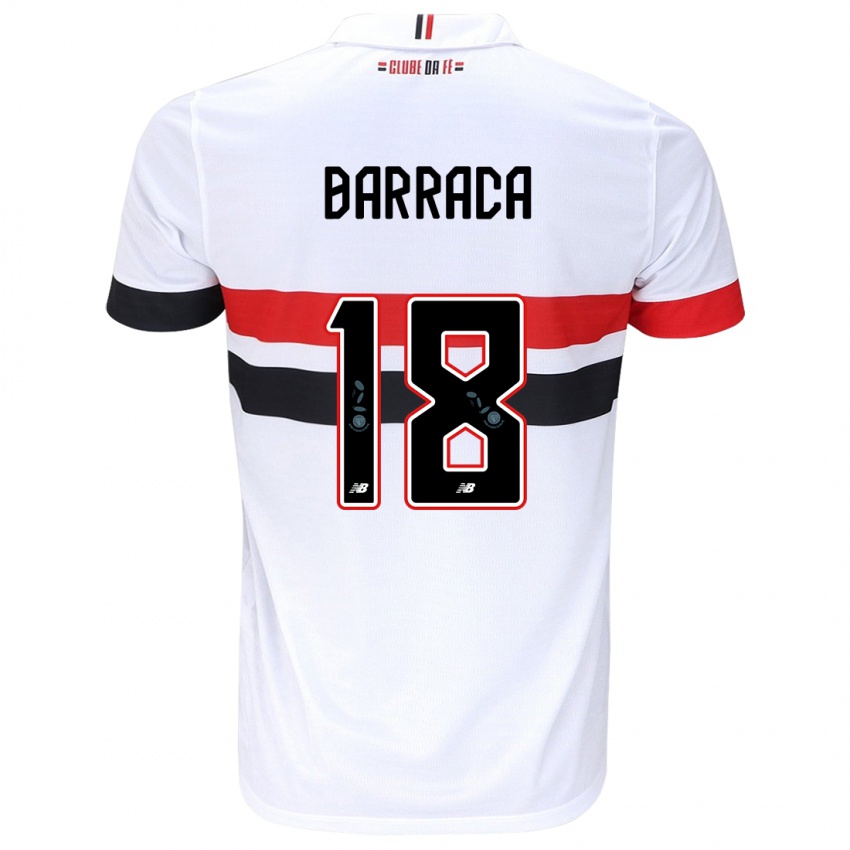 Bambino Maglia Barraca #18 Bianco Rosso Nero Kit Gara Home 2024/25 Maglietta