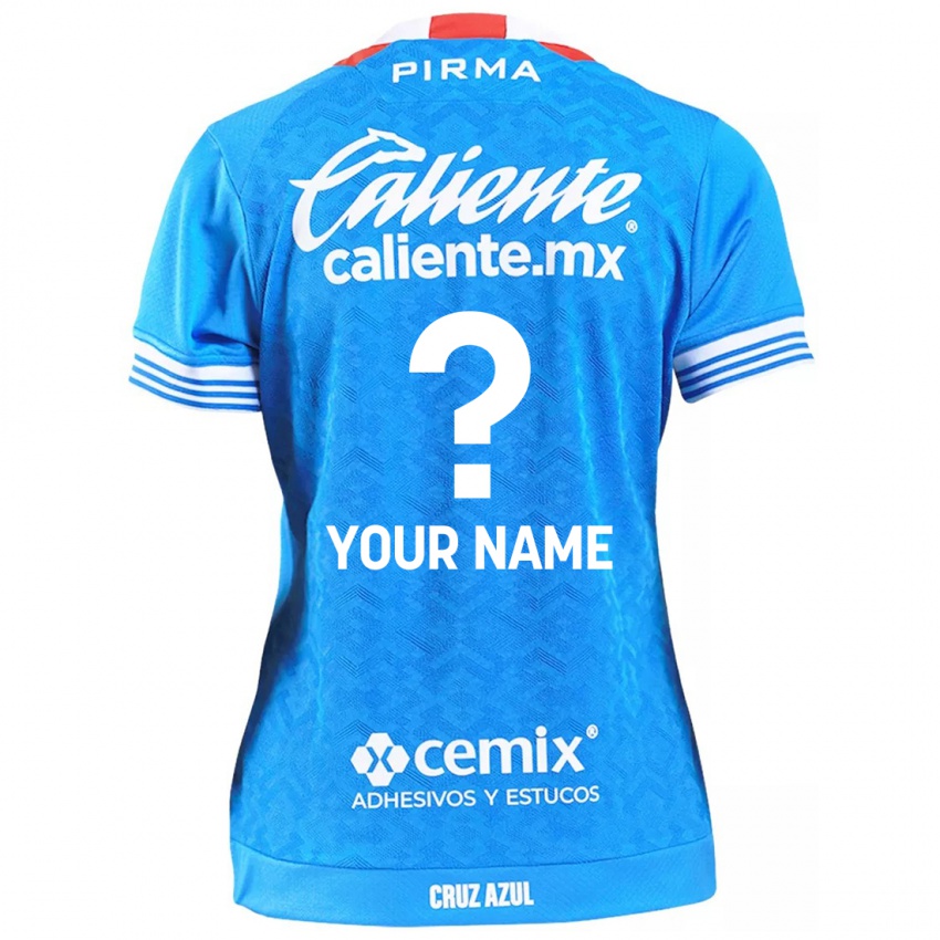 Bambino Maglia Il Tuo Nome #0 Cielo Blu Kit Gara Home 2024/25 Maglietta