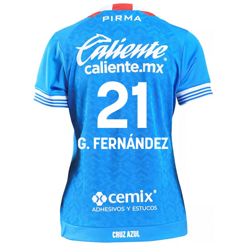 Bambino Maglia Gabriel Fernández #21 Cielo Blu Kit Gara Home 2024/25 Maglietta