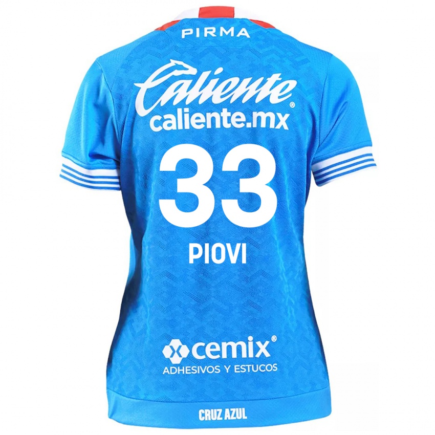 Bambino Maglia Gonzalo Piovi #33 Cielo Blu Kit Gara Home 2024/25 Maglietta