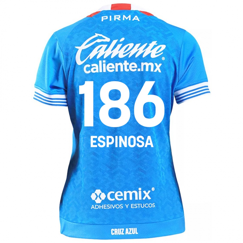 Bambino Maglia Brandón Espinosa #186 Cielo Blu Kit Gara Home 2024/25 Maglietta