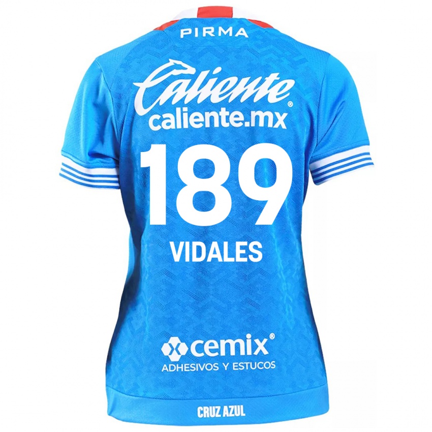 Bambino Maglia Álvaro Vidales #189 Cielo Blu Kit Gara Home 2024/25 Maglietta