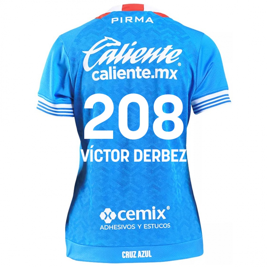 Bambino Maglia Louis Víctor Derbez #208 Cielo Blu Kit Gara Home 2024/25 Maglietta