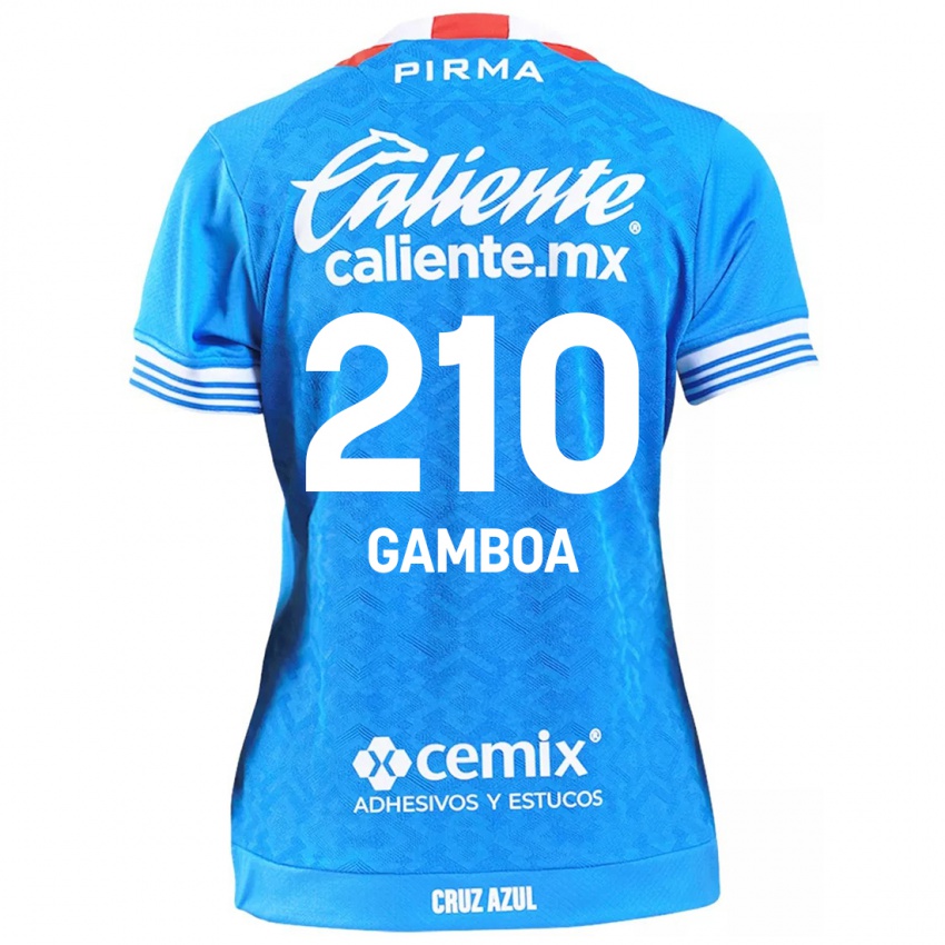 Bambino Maglia Bryan Gamboa #210 Cielo Blu Kit Gara Home 2024/25 Maglietta