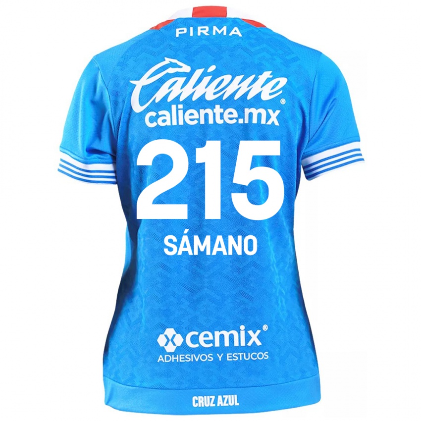 Bambino Maglia Fernando Sámano #215 Cielo Blu Kit Gara Home 2024/25 Maglietta