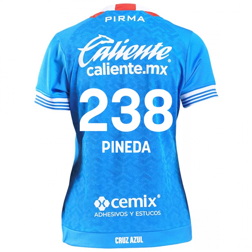 Bambino Maglia Zadiel Pineda #238 Cielo Blu Kit Gara Home 2024/25 Maglietta