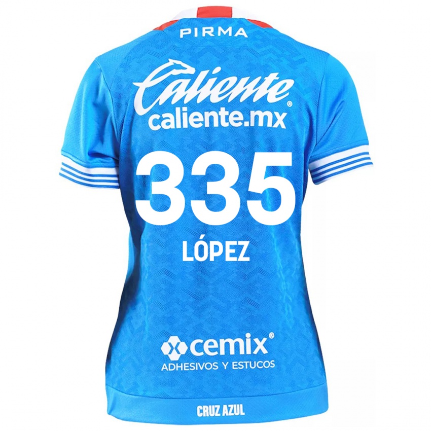 Bambino Maglia Alfredo López #335 Cielo Blu Kit Gara Home 2024/25 Maglietta