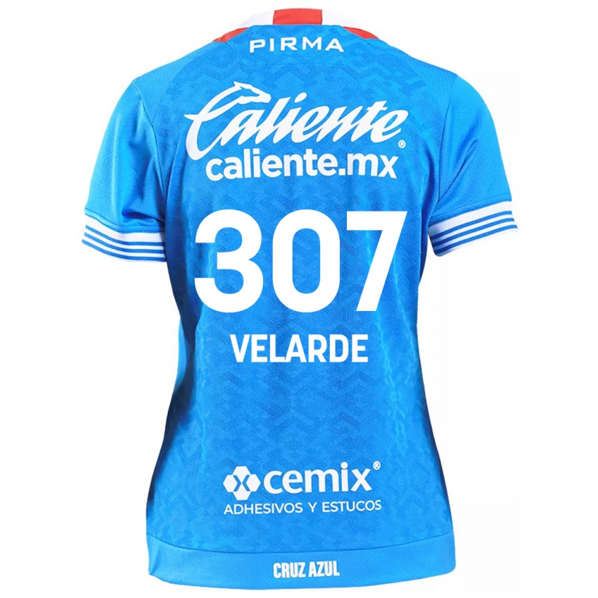 Bambino Maglia Juan Velarde #307 Cielo Blu Kit Gara Home 2024/25 Maglietta