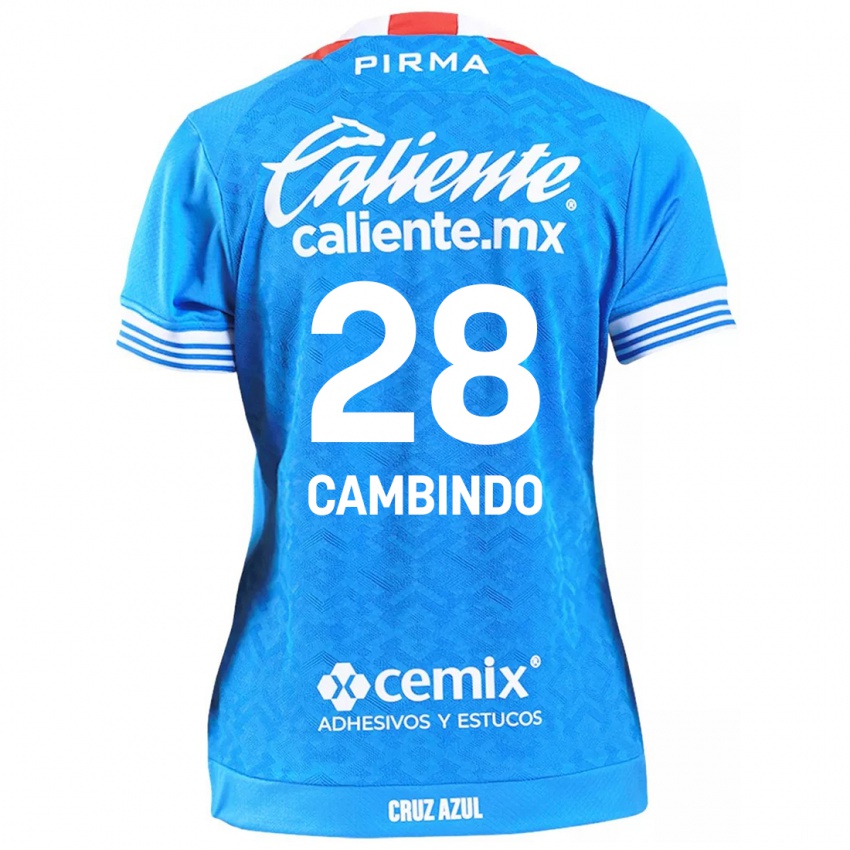 Bambino Maglia Diber Cambindo #28 Cielo Blu Kit Gara Home 2024/25 Maglietta