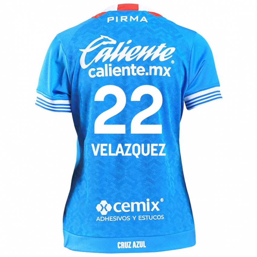 Bambino Maglia Hireri Velazquez #22 Cielo Blu Kit Gara Home 2024/25 Maglietta