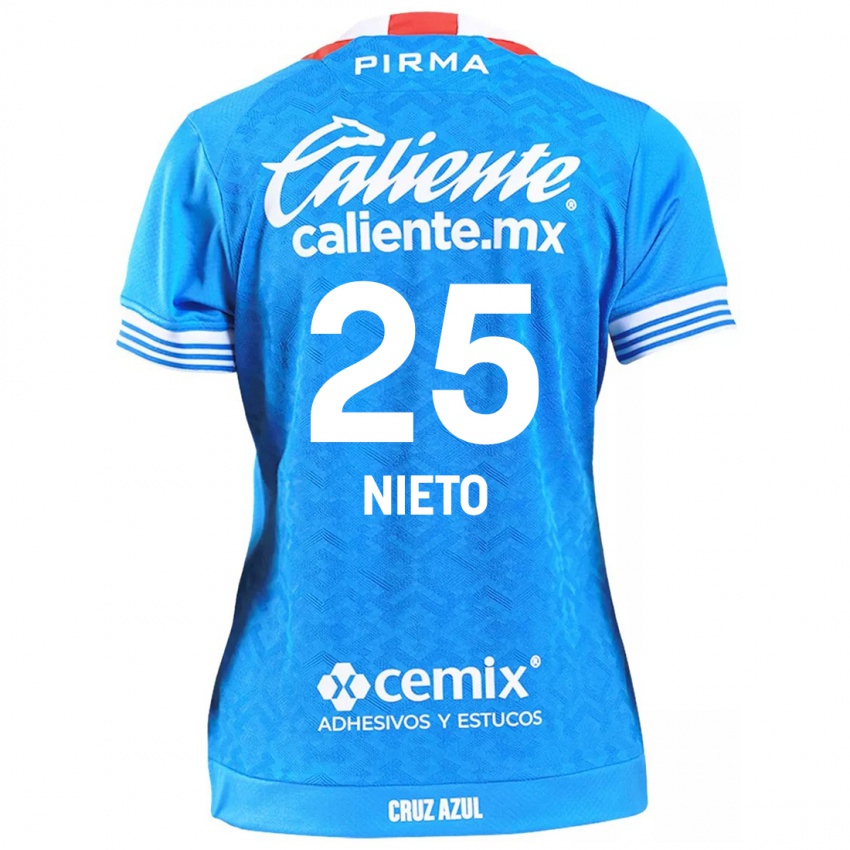 Bambino Maglia Natsidieli Nieto #25 Cielo Blu Kit Gara Home 2024/25 Maglietta