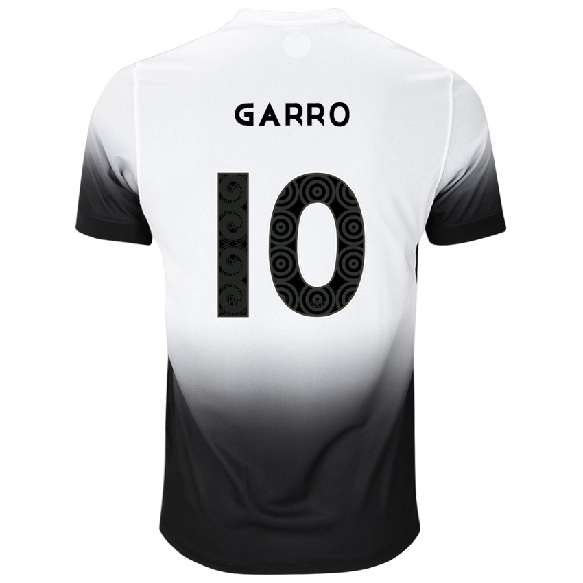 Bambino Maglia Rodrigo Garro #10 Bianco Nero Kit Gara Home 2024/25 Maglietta