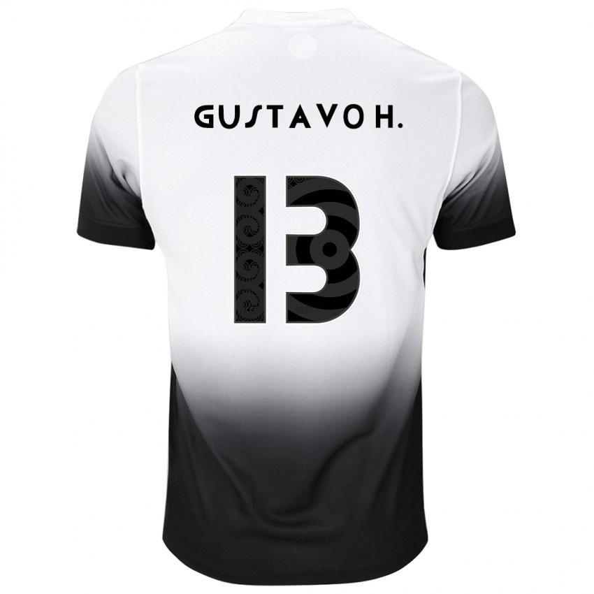 Bambino Maglia Gustavo Henrique #13 Bianco Nero Kit Gara Home 2024/25 Maglietta