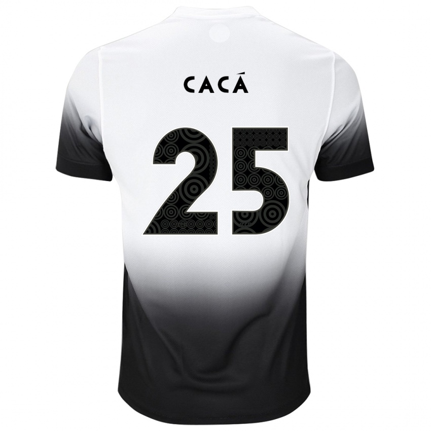 Bambino Maglia Cacá #25 Bianco Nero Kit Gara Home 2024/25 Maglietta