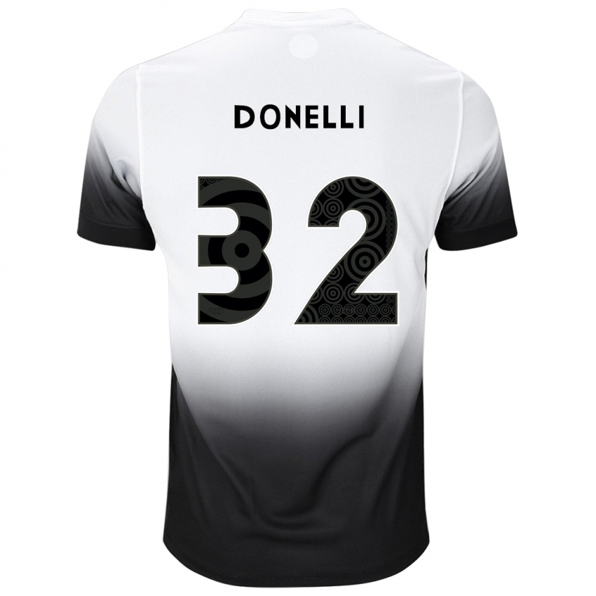 Bambino Maglia Matheus Donelli #32 Bianco Nero Kit Gara Home 2024/25 Maglietta