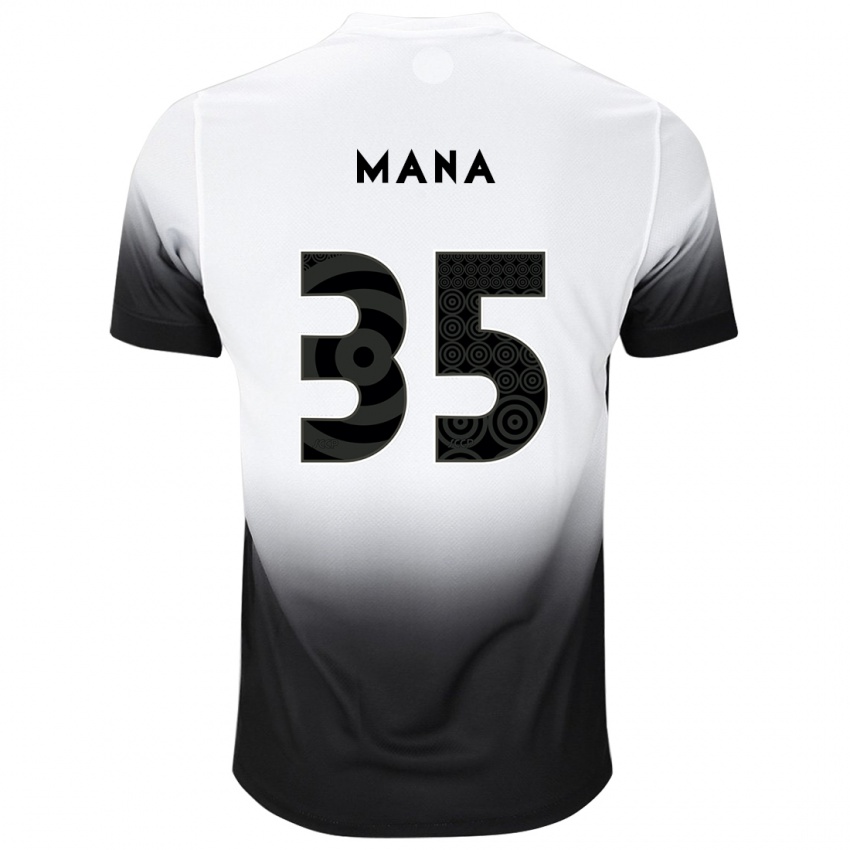 Bambino Maglia Leo Mana #35 Bianco Nero Kit Gara Home 2024/25 Maglietta