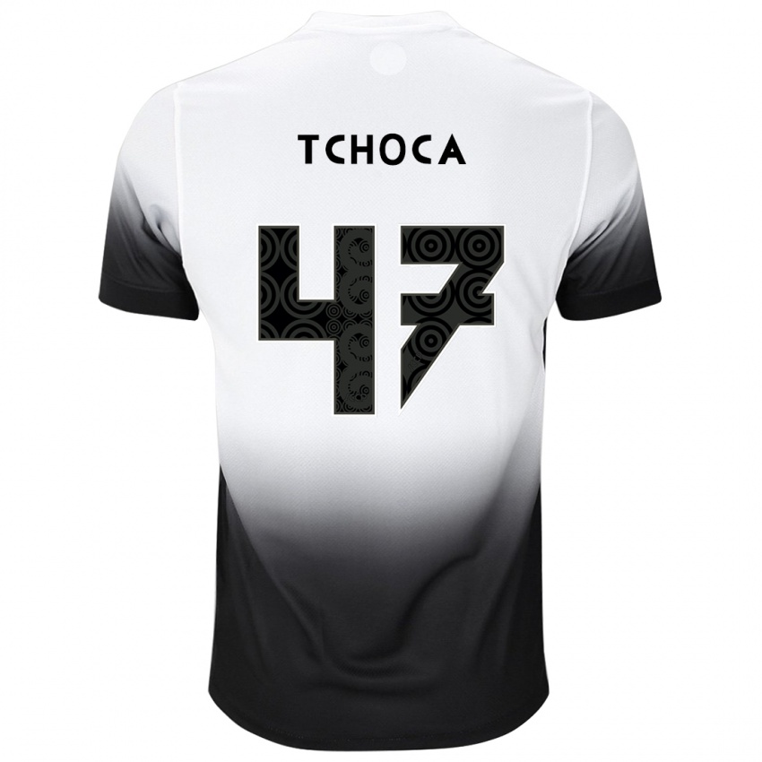 Bambino Maglia Tchoca #47 Bianco Nero Kit Gara Home 2024/25 Maglietta